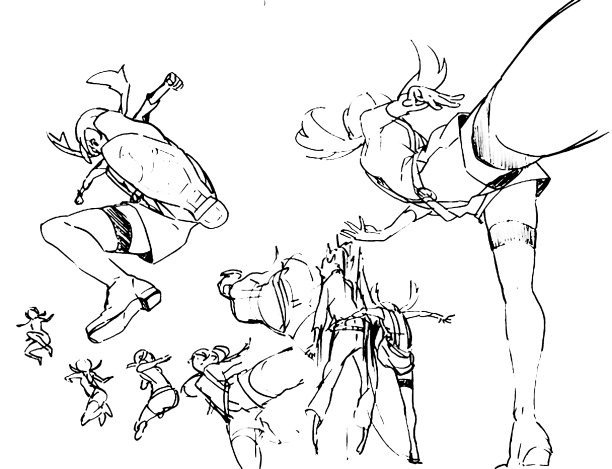 绘制女性身体教程。画人体，一步一步教训。图片下载