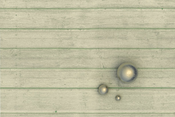 简单木板上的金属球图片下载