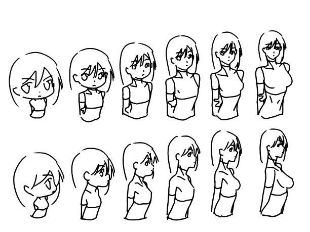 女性乳房绘图教程。以胸部为重点画女人的身体。图片下载