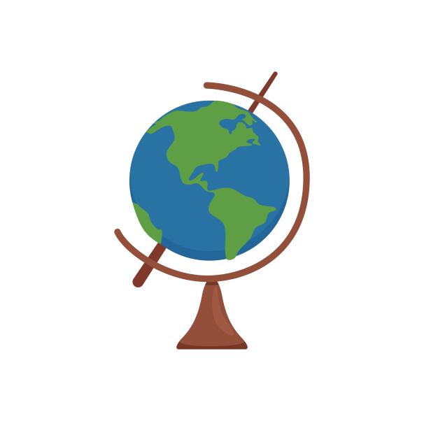 世界全球教育图标彩色矢量。卡通平图片下载