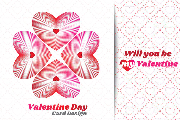 情人节摘要和卡片背景设计图片下载