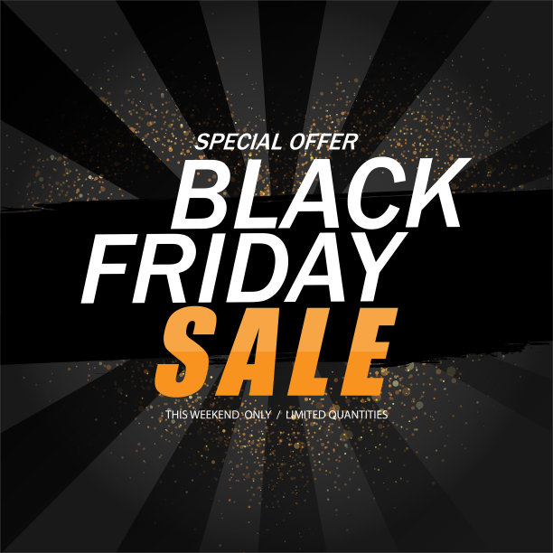 黑色星期五销售、横幅、商标、广告、海报。黑色星期五购物节特价。矢量插图。图片下载