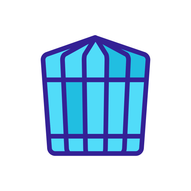 运输动物笼子图标矢量轮廓插图图片下载