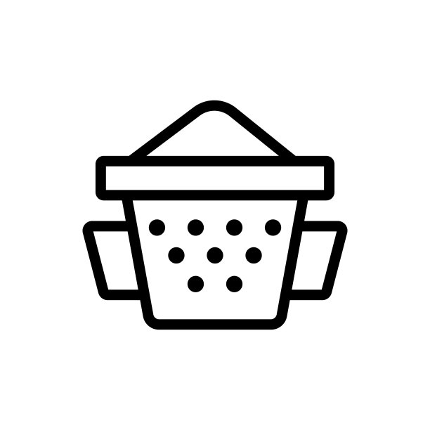 面粉筛子图标矢量轮廓插图图片下载