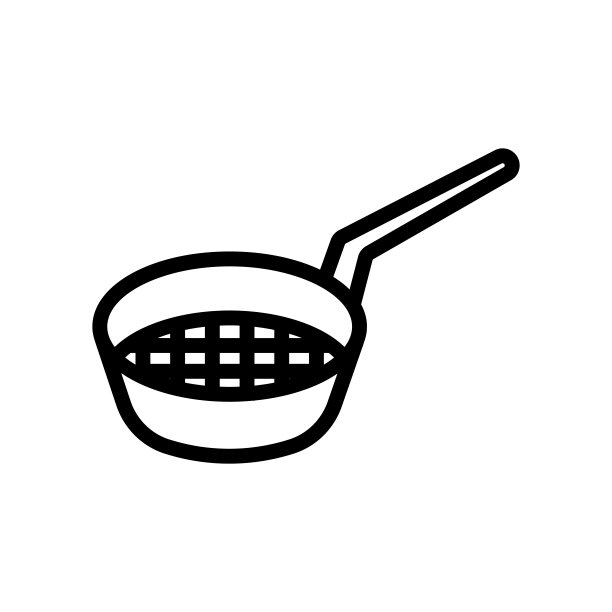 面粉筛图标矢量轮廓插图图片下载