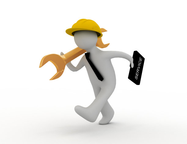 一个戴着头盔，拿着箱子和扳手的人在跑图片下载