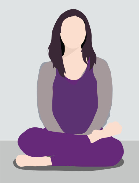 身着纯紫色运动服的女子图片下载