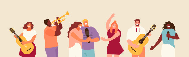 音乐派对人向量图片下载