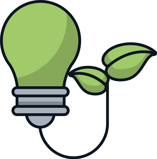 用叶片植物的灯泡光能图片下载