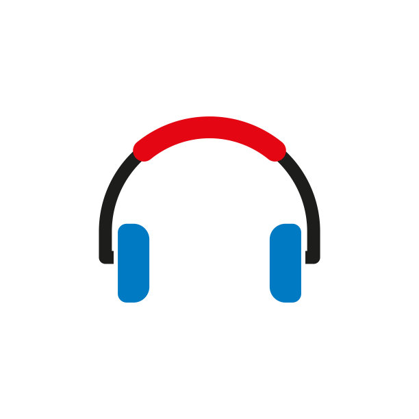 耳机图标矢量音乐设计模板上的白色背景图片下载