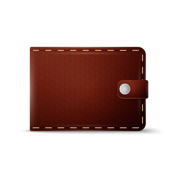 黑色皮革钱包图片下载