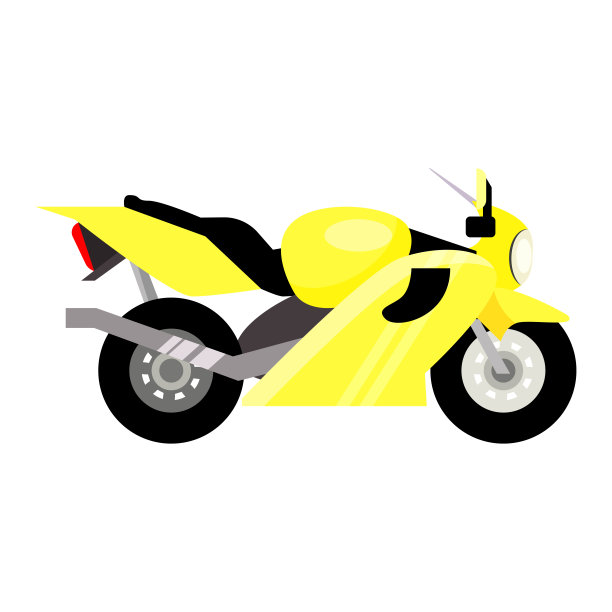 黄色运动自行车插图图片下载