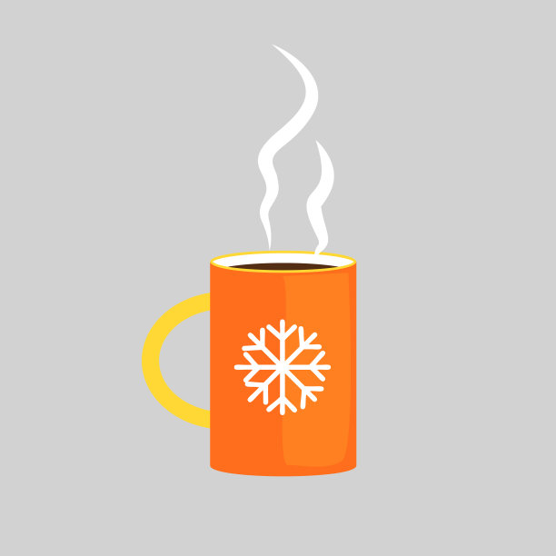 橙色冬季杯插图图片下载