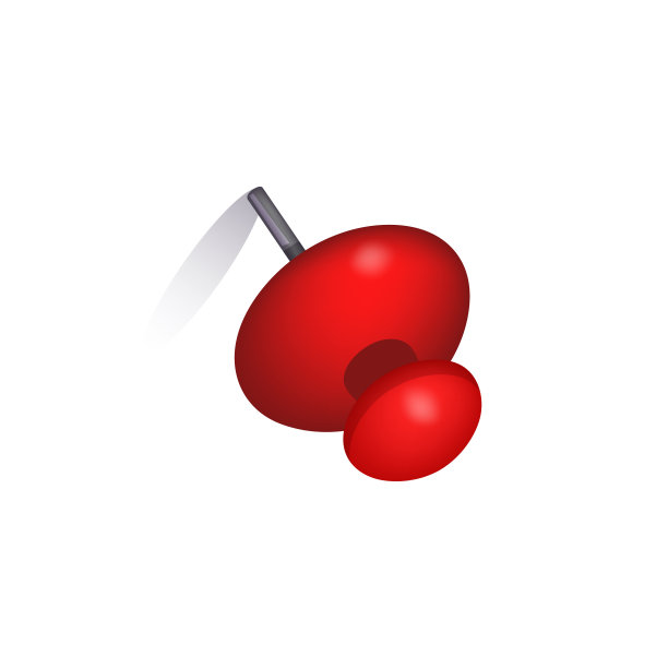 红色大头针附纸插图图片下载