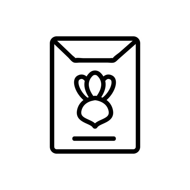 芜菁种子包图标矢量大纲插图图片下载
