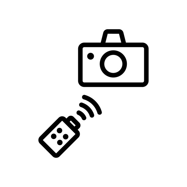 照片相机遥控图标矢量轮廓插图图片下载