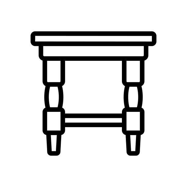 床头柜架子图标矢量大纲插图图片下载