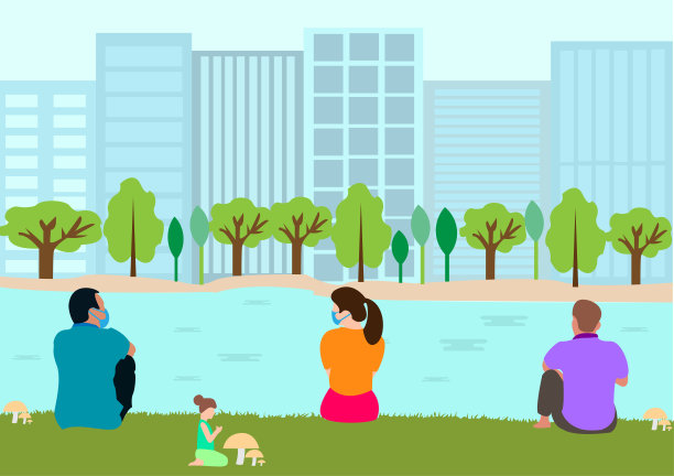 社会距离-公园图片下载