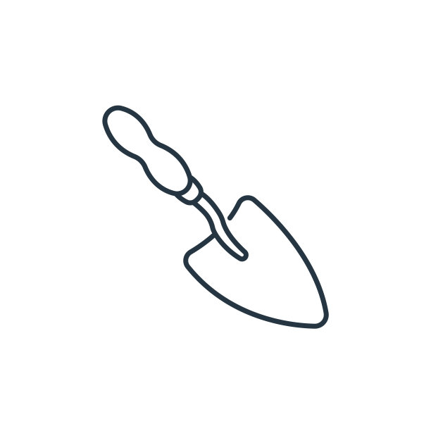 铲矢量图标。铲可编辑的中风。铲线性符号用于web和移动应用程序，标志，印刷媒体。细线说明。矢量孤立轮廓绘制。图片下载