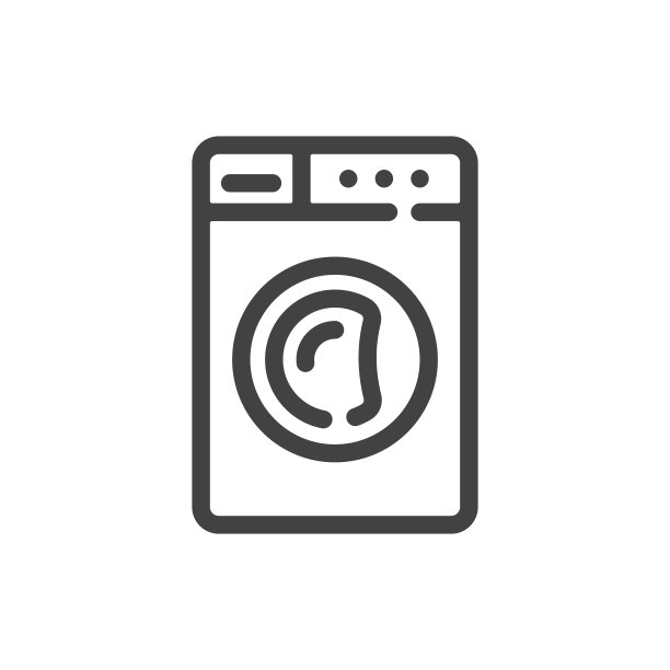 洗衣机轮廓图标。图片下载