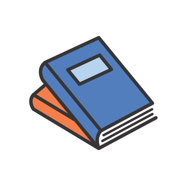 书矢量图标在时尚的平面设计图片下载