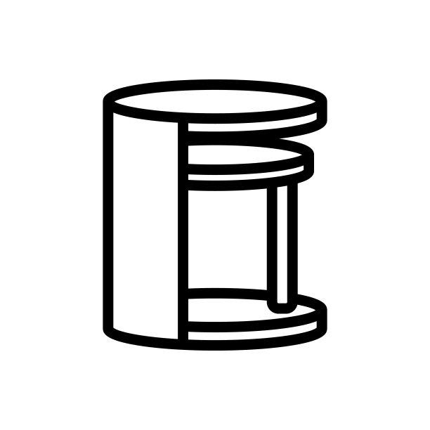 床头柜优雅的家具图标矢量轮廓插图图片下载