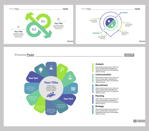三生产幻灯片模板集图片下载