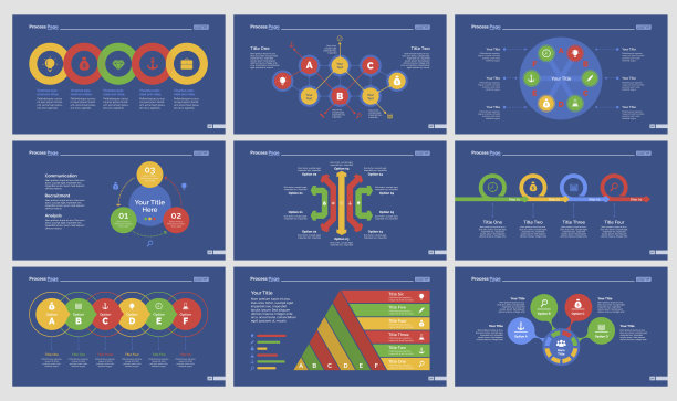 9个业务幻灯片模板集图片下载