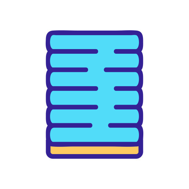 瑜伽垫的运动图标矢量大纲插图图片下载