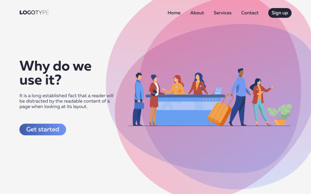 酒店登记处友好的接待员帮助客户图片下载