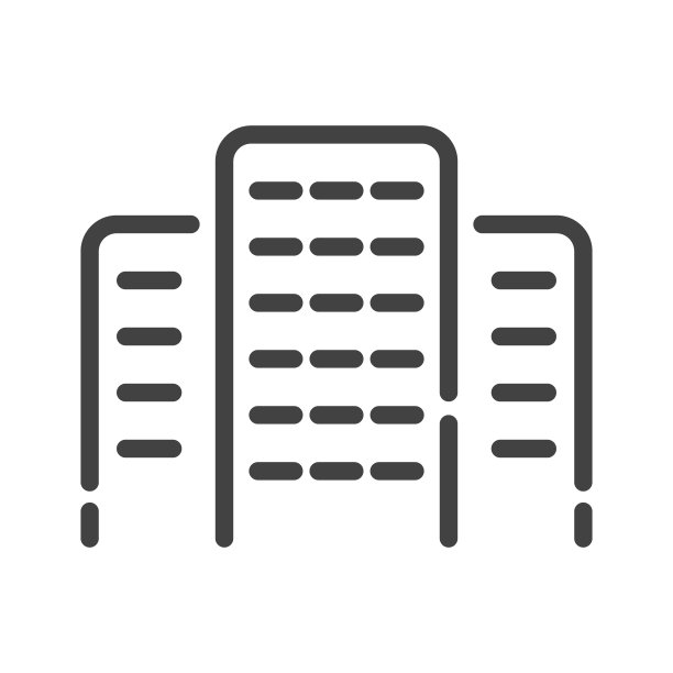 酒店轮廓图标。图片下载