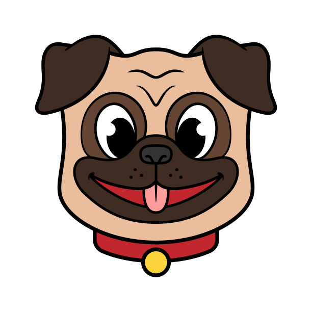 哈巴狗插图卡通头图片下载