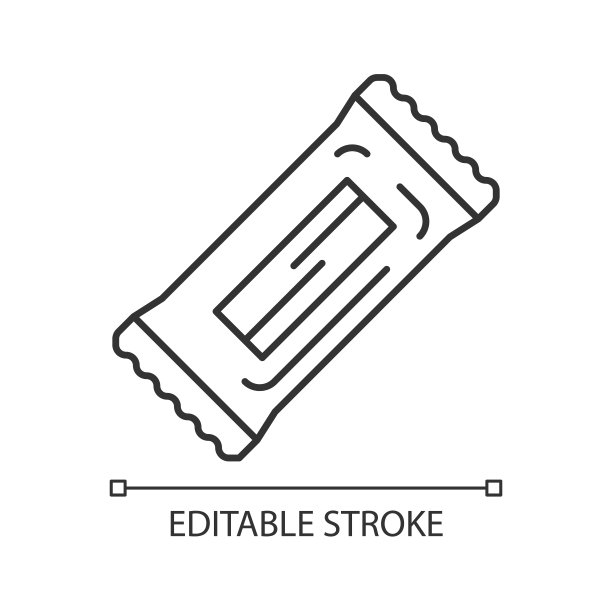 巧克力棒像素完美的线性图标。细线可定制的插图。蛋白质的零食。包糖果,营养。外卖食品包装。糖袋。向量孤立的画。可编辑的中风图片下载
