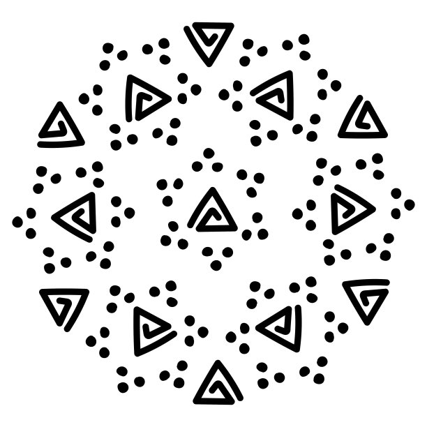 民族图案。涂鸦艺术设计元素。古代部落的象征。非洲民族和部落的仪式丝网印刷图片下载