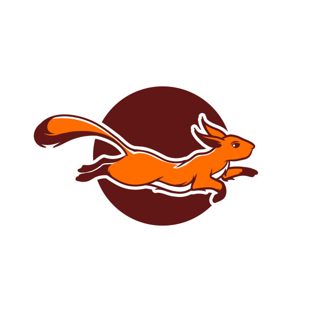 奔跑的松鼠标志图标图片下载