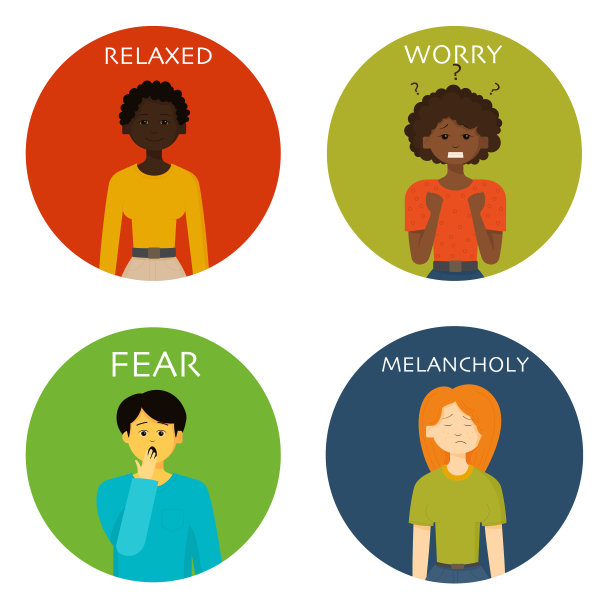 男人或女人表达不同的情感图片下载