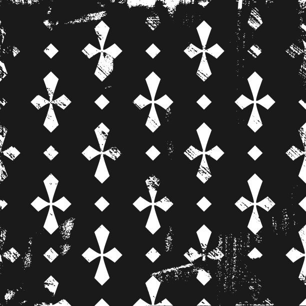 纹理哥特式图案与几何十字架图片下载