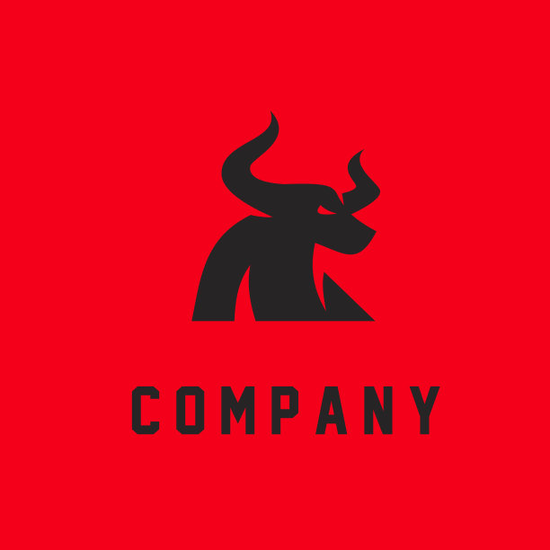 抽象牛头标志图标deeaign图片下载