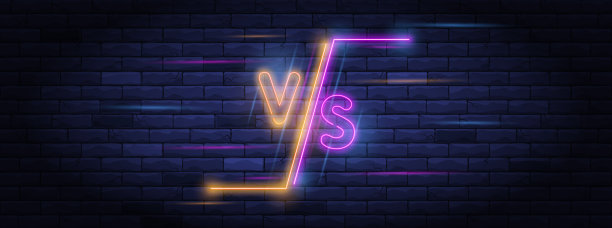 霓虹照明vs屏幕设计图片下载