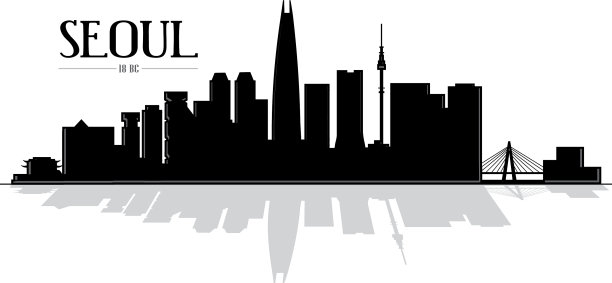 首尔城市轮廓图片下载