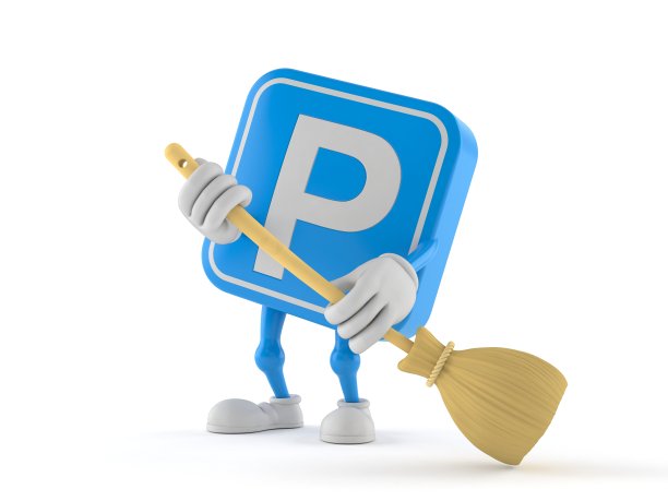 停车符号字符扫地板图片下载