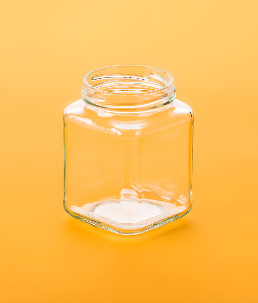 空玻璃罐的特写。图片下载