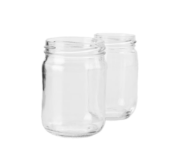 两个开着的空玻璃瓶。图片下载