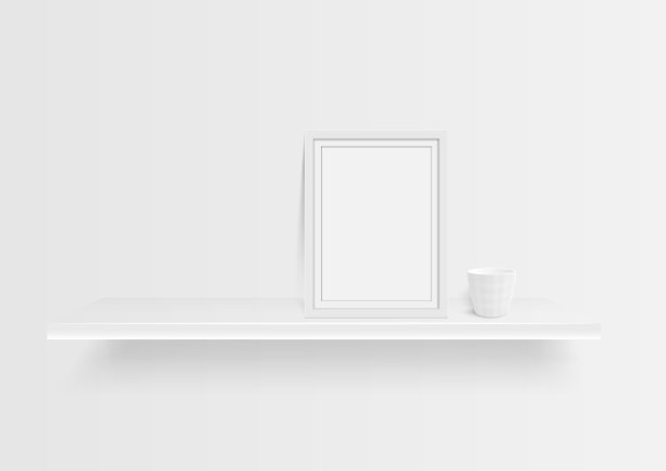 相框和白色架子图片下载