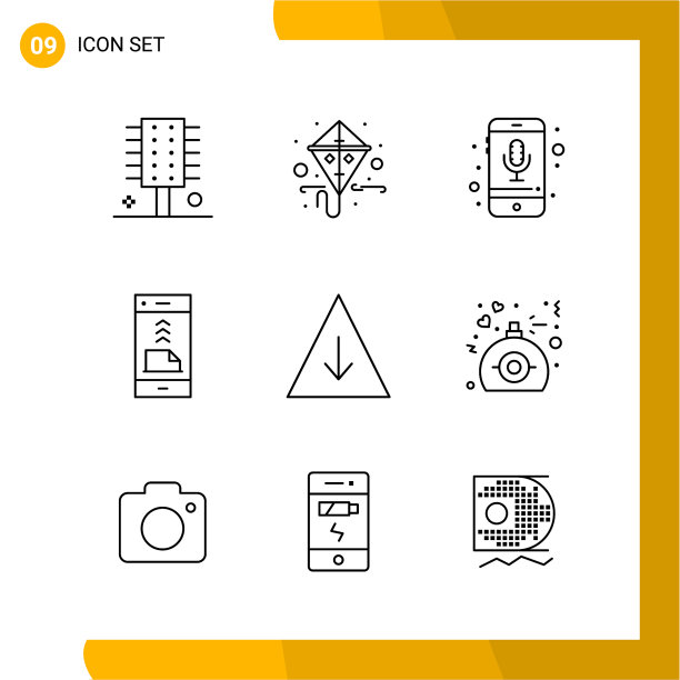 9图标设置线条样式图标包轮廓符号图片下载