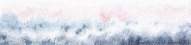 在粉红色天空的背景下，巨大的海浪和水花。图片下载