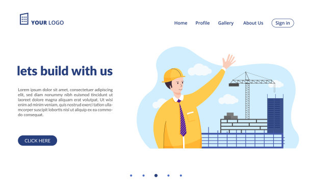 让我们建立与我们的网站着陆页。图片下载