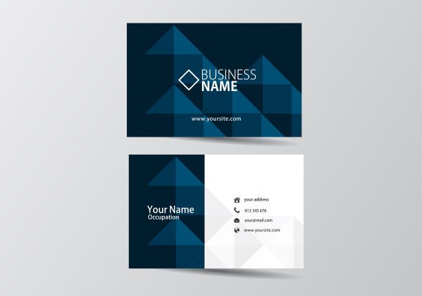 蓝色的名片图片下载