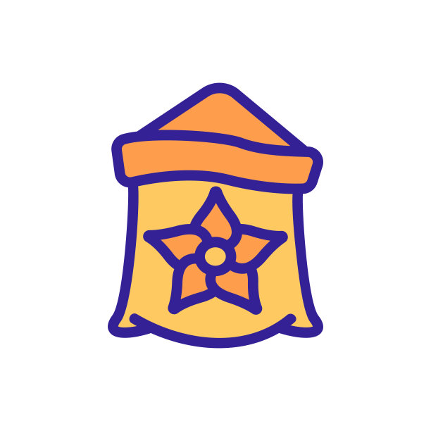 香草香料满袋图标矢量大纲插图图片下载