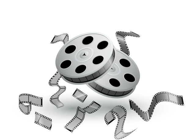 胶片卷轴，磁带，博比纳，真实的矢量孤立在光背景图片下载